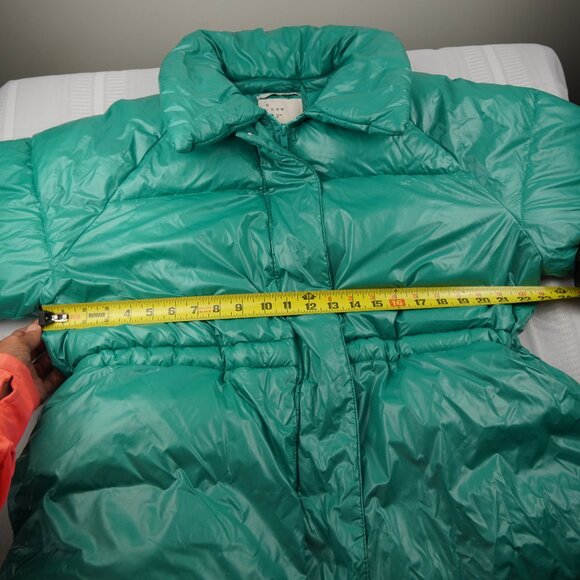 A New Day Jacket Womens XL Green Puffer Water Resistant Winter Coat Warm Zip - Picture 6 of 10